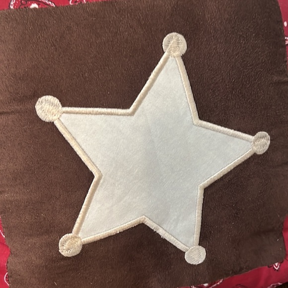 Western style small decorative pillow with Star - Picture 3 of 7